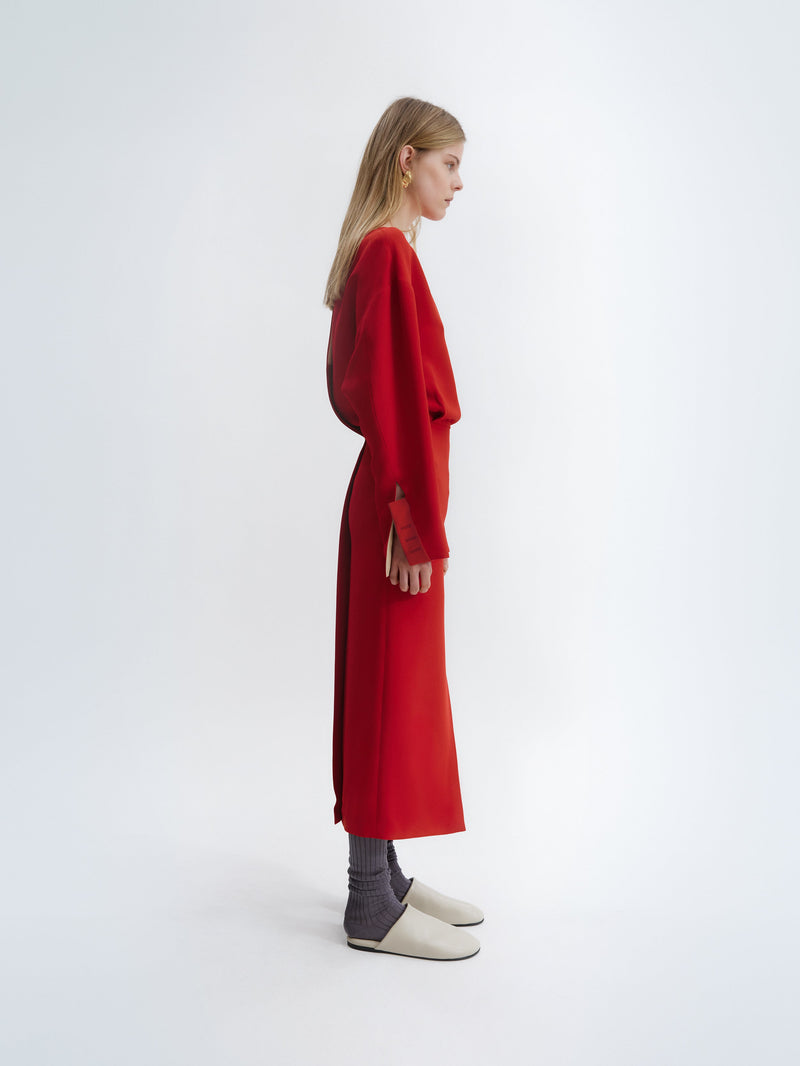 Robe ajustée en cady