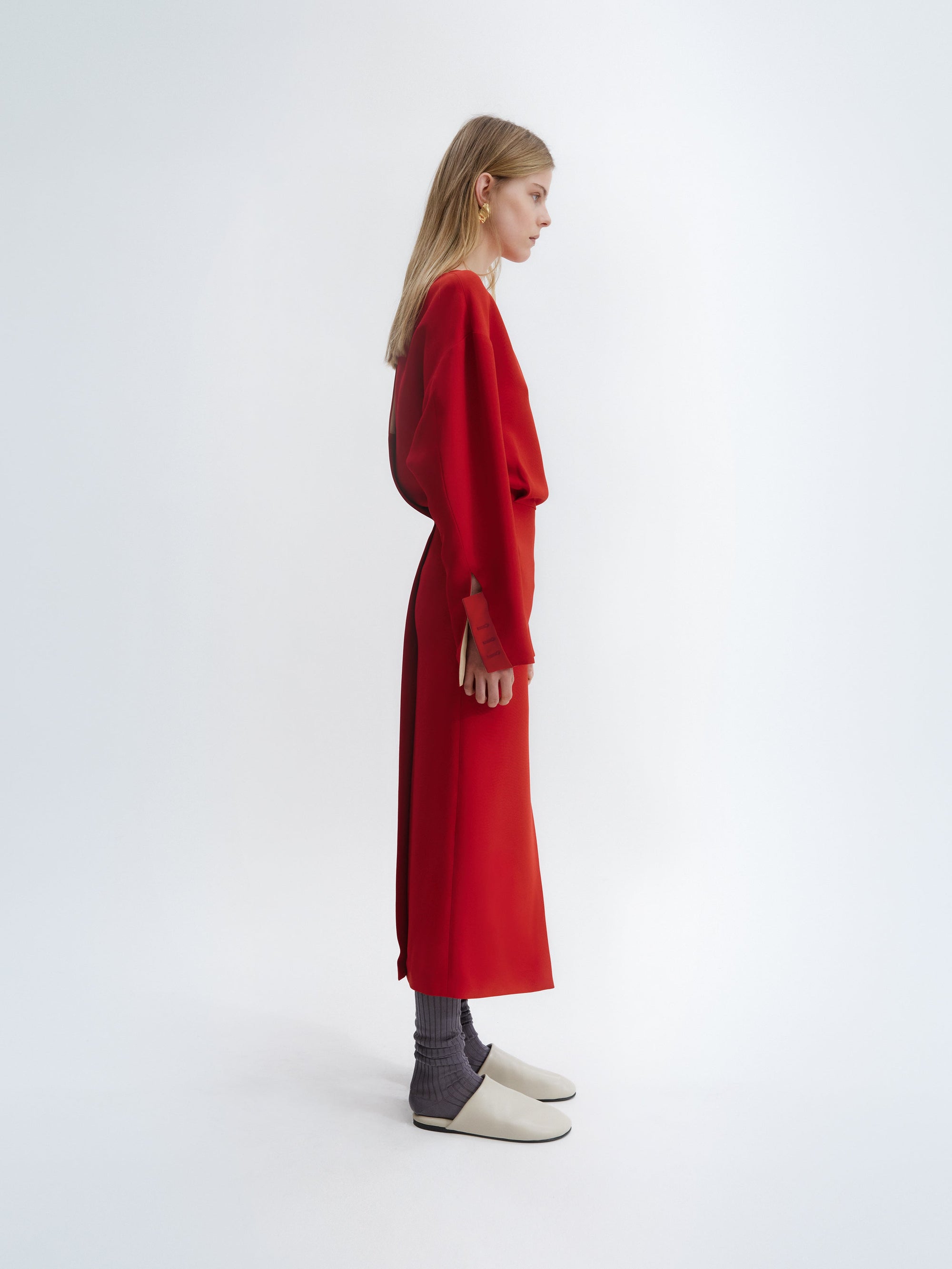 Robe ajustée en cady