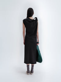 Knot dress in grain de poudre