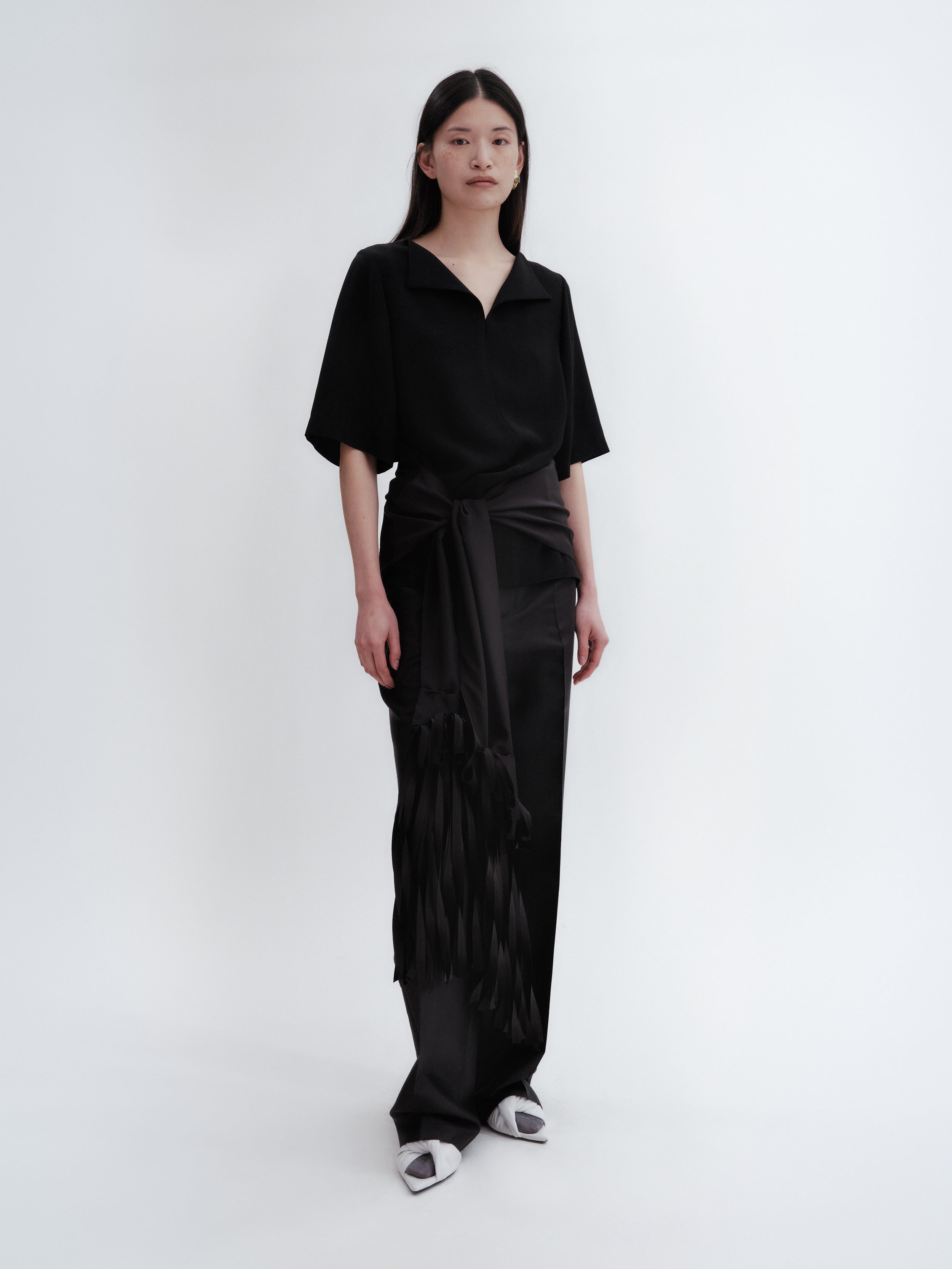 Tailored trousers in silk wool couture