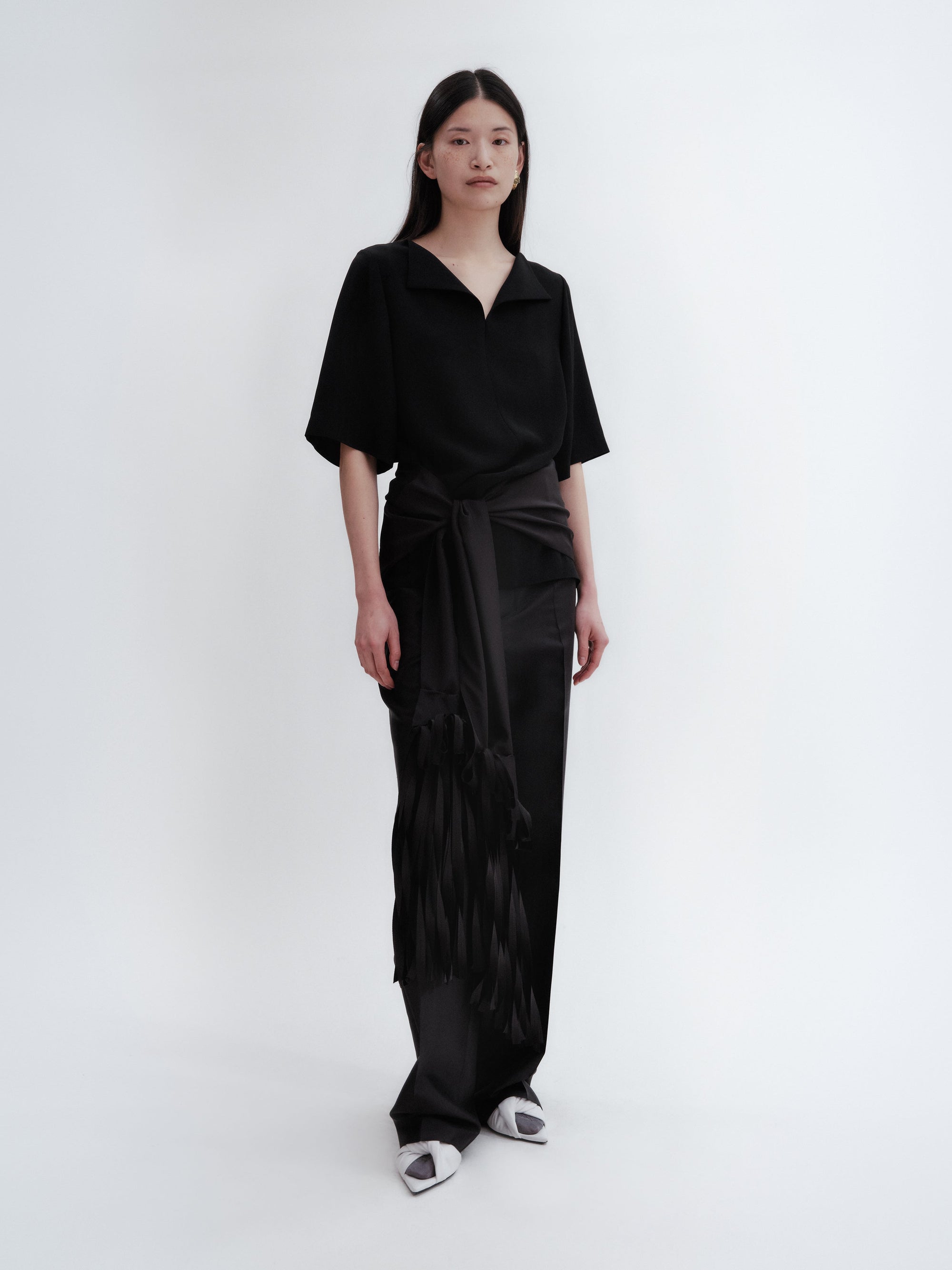 Tailored trousers in silk wool couture