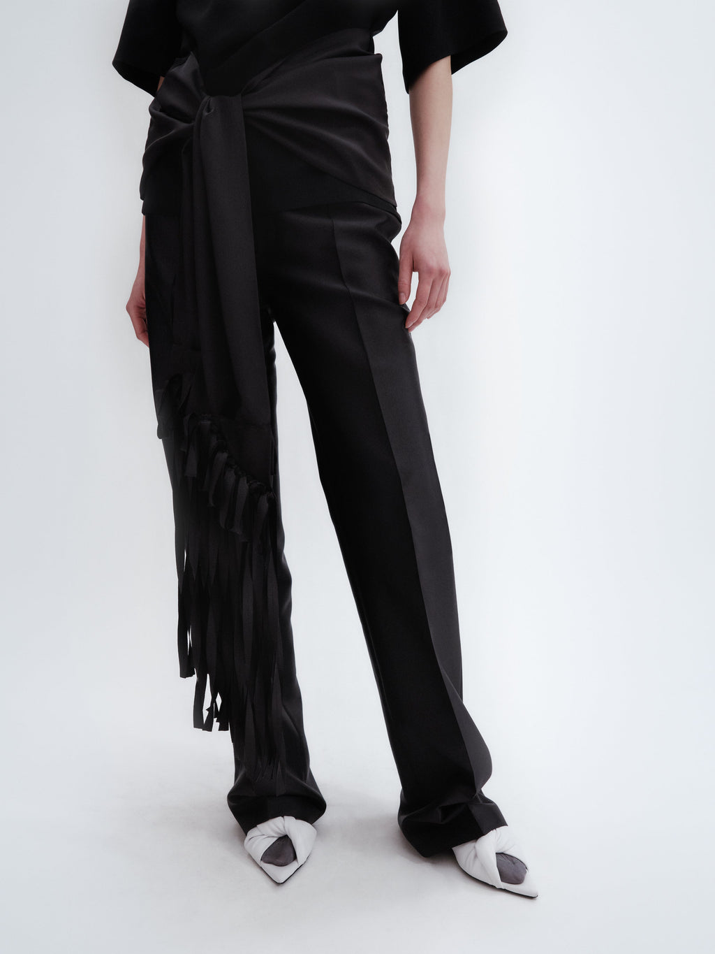 Tailored trousers in silk wool couture