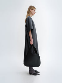 T-shirt dress in light double face wool
