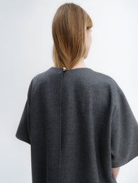 T-shirt dress in light double face wool