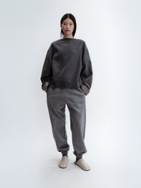 Jogging pants in cashmere cotton jersey