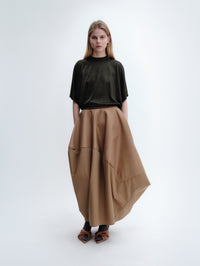 Bubble skirt in cotton satin