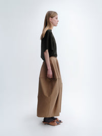 Bubble skirt in cotton satin