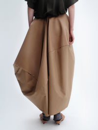 Bubble skirt in cotton satin
