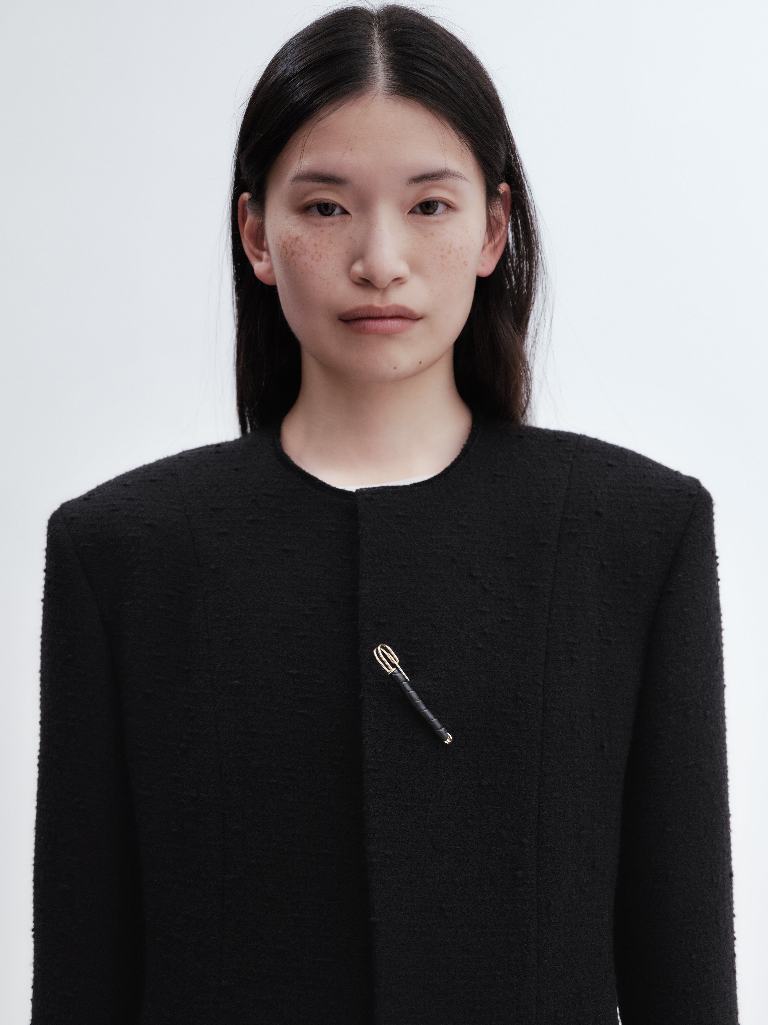 Veste déstructurée en laine bouclée