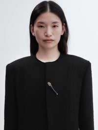Veste déstructurée en laine bouclée
