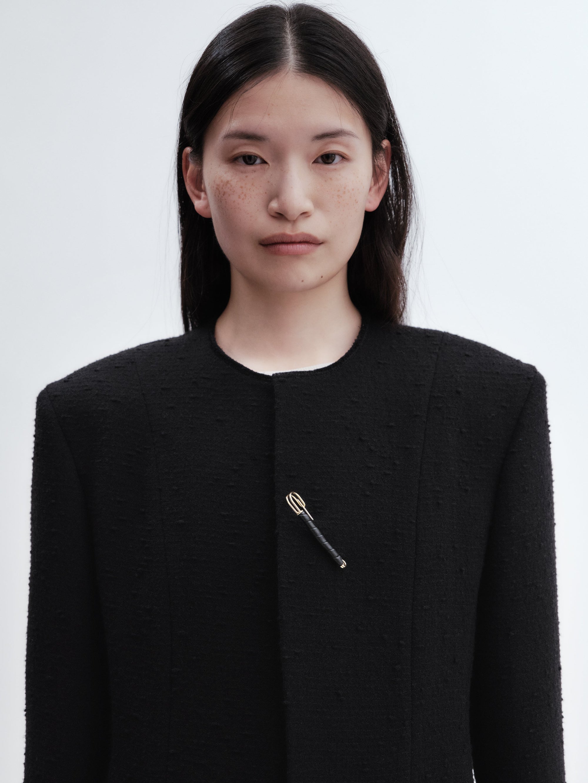Veste déstructurée en laine bouclée