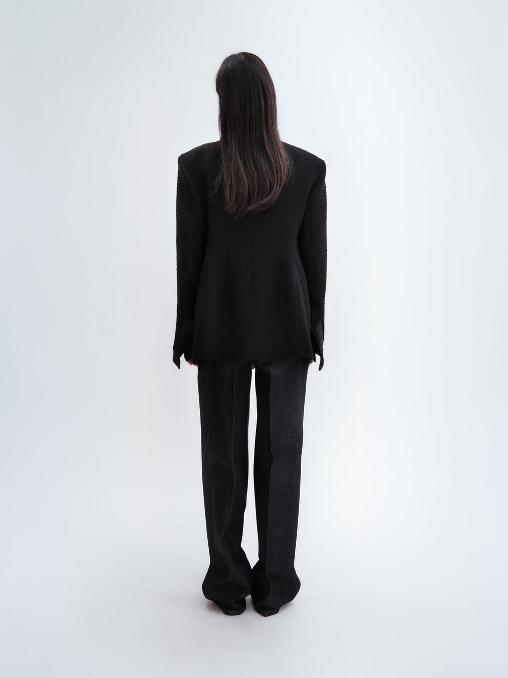 Veste déstructurée en laine bouclée