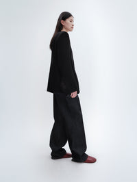 Veste déstructurée en laine bouclée