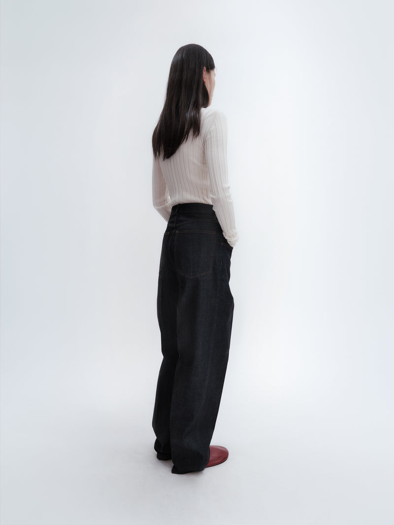 5-pocket jeans in selvedge cotton denim