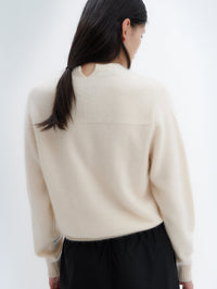 Pull col V en cachemire brossé