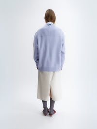 Crew neck jumper in brushed cashmere
