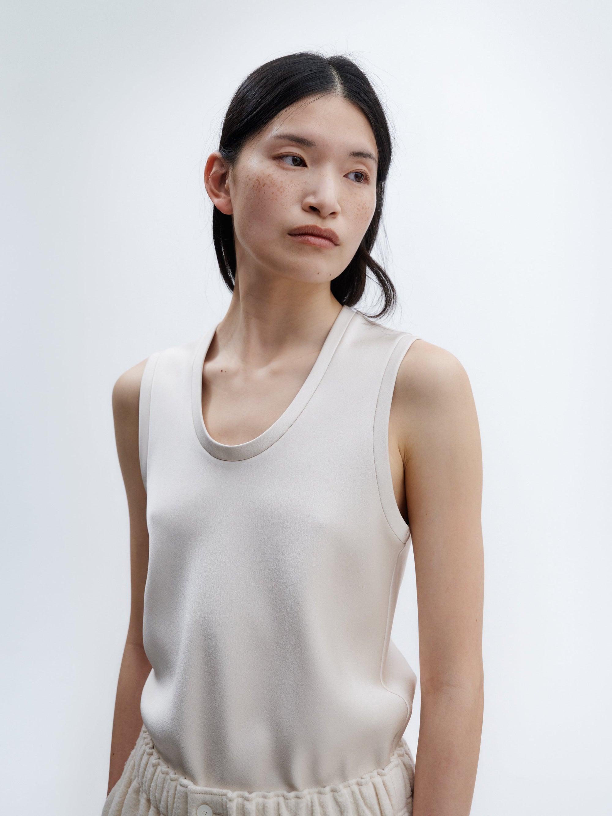 Tank top in double satin
