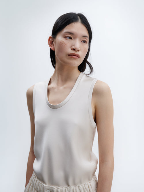 Tank top in double satin