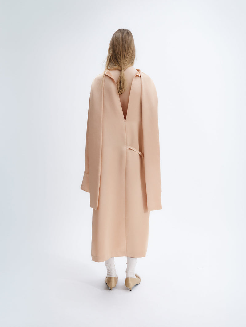 Scarf dress in crushed lining