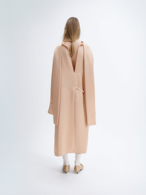 Scarf dress in crushed lining