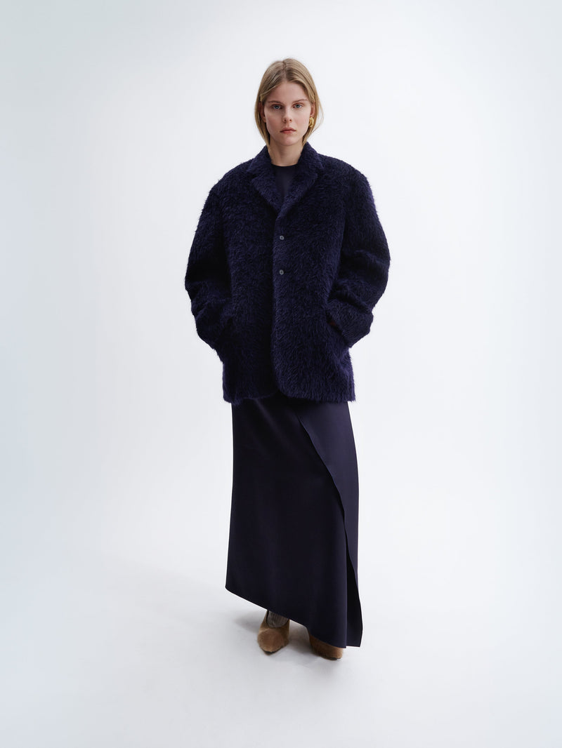 Short coat in alpaca