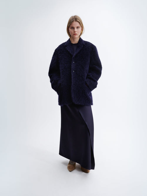 Short coat in alpaca