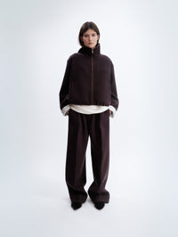 Zipped blouson in felted wool