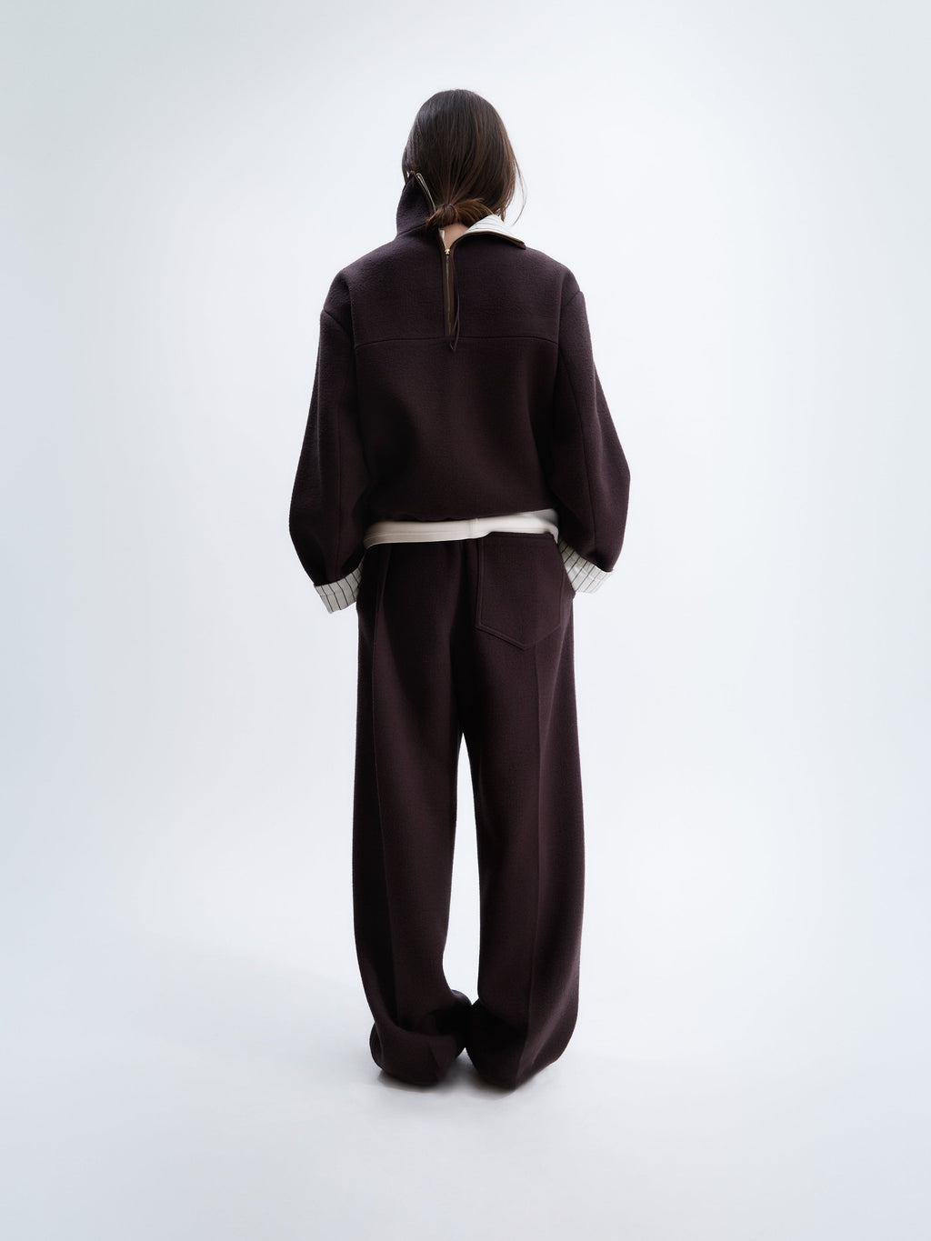 Zipped blouson in felted wool