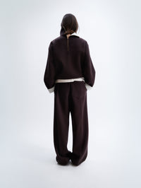 Zipped blouson in felted wool