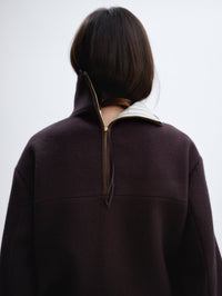 Zipped blouson in felted wool
