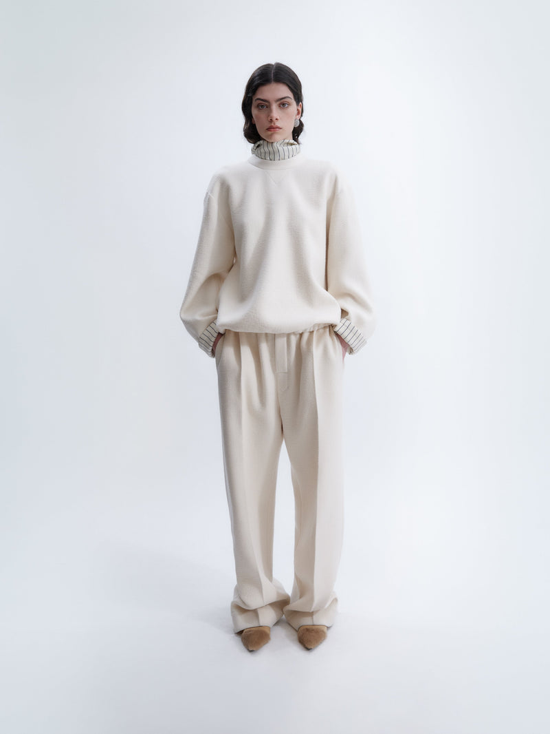 Sweatshirt in felted wool