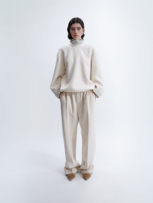 Sweatshirt in felted wool
