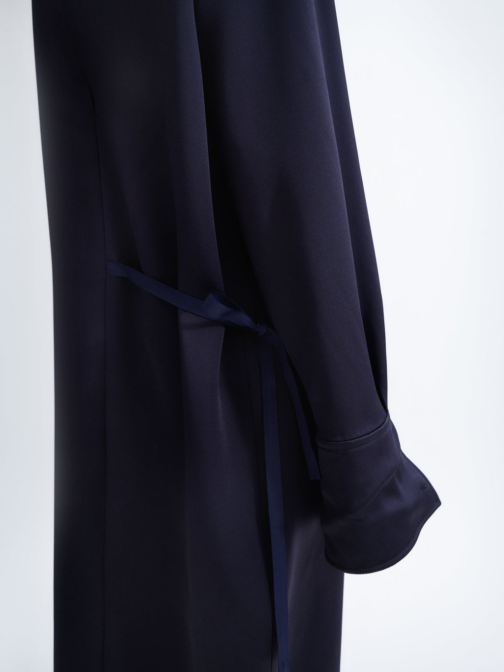 Scarf dress in double satin