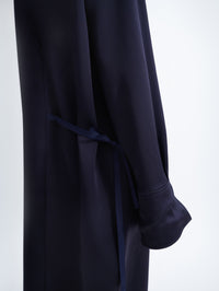 Scarf dress in double satin