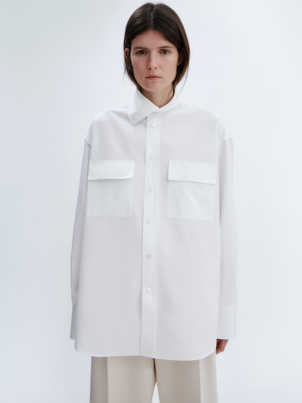 Patch pocket shirt in light shirting
