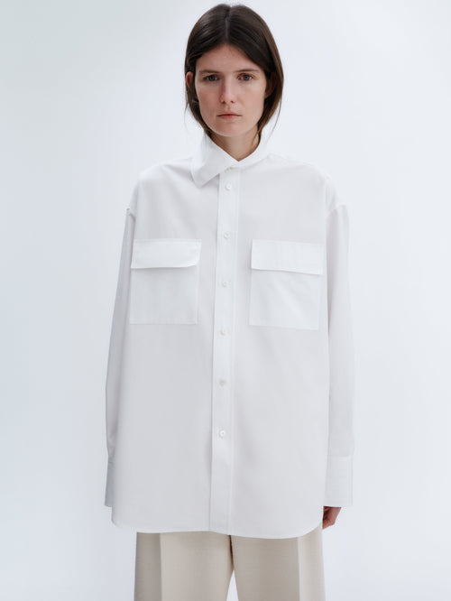 Patch pocket shirt in light shirting