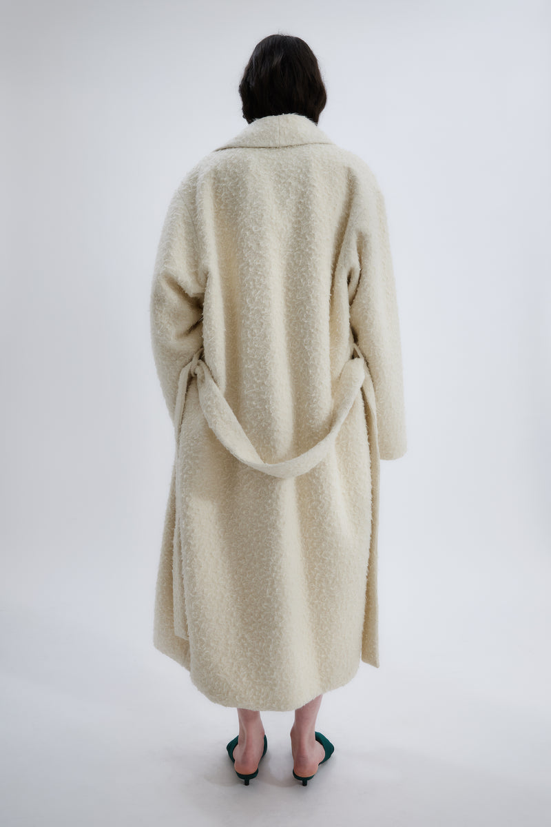 Dressing gown in suri alpaca