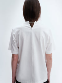 Pearl scoop neck T-shirt in classic jersey