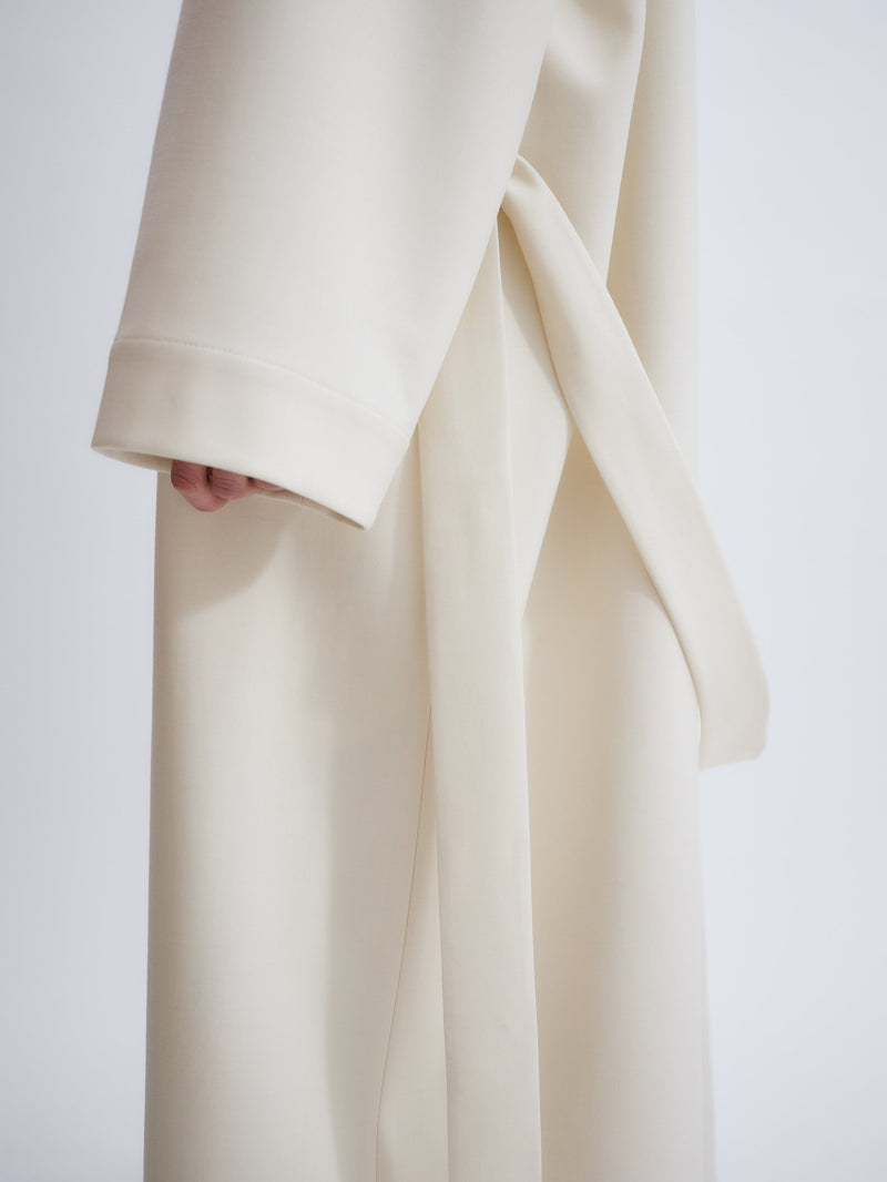 Dressing gown coat in double wool