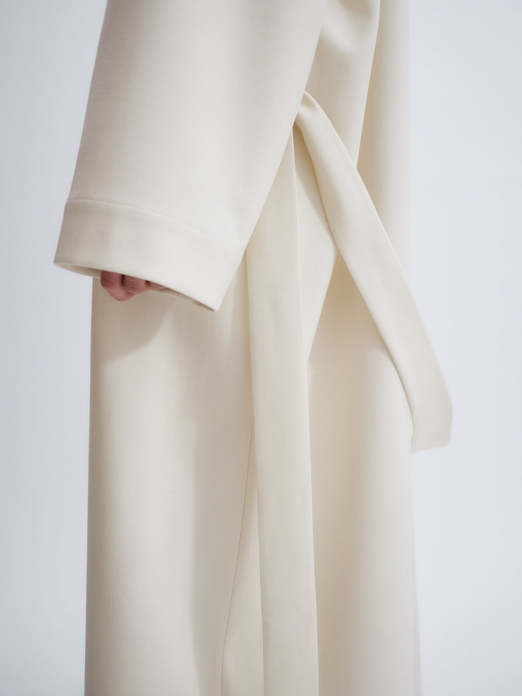 Dressing gown coat in double wool