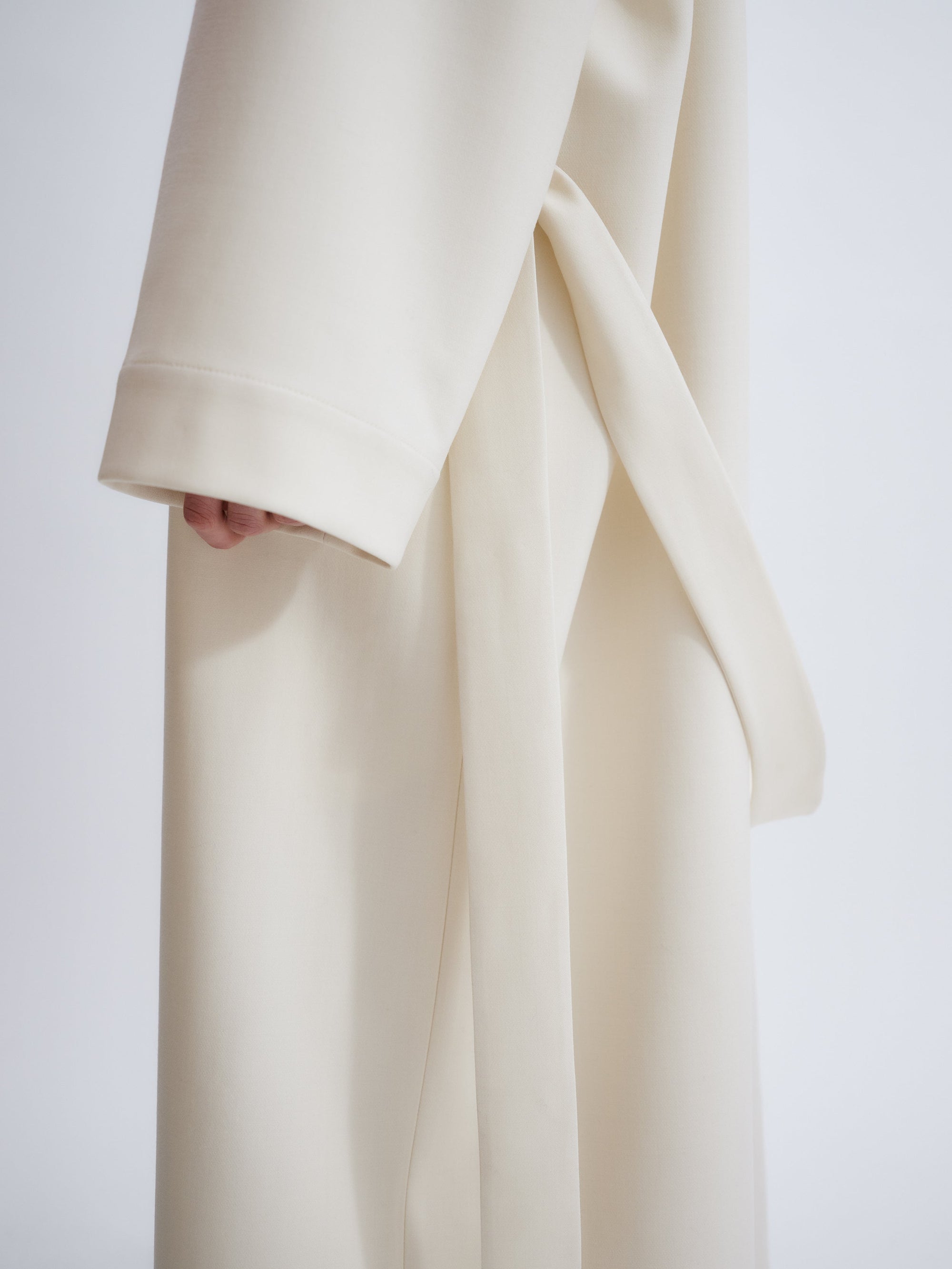 Dressing gown coat in double wool