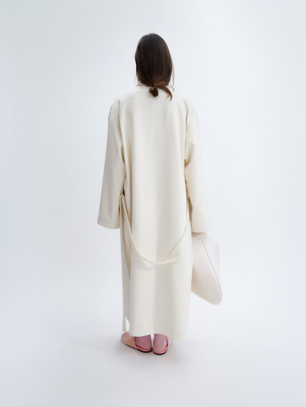 Dressing gown coat in double wool