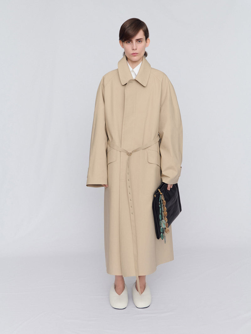 Trench coat in rainproof cotton