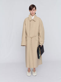 Trench coat in rainproof cotton