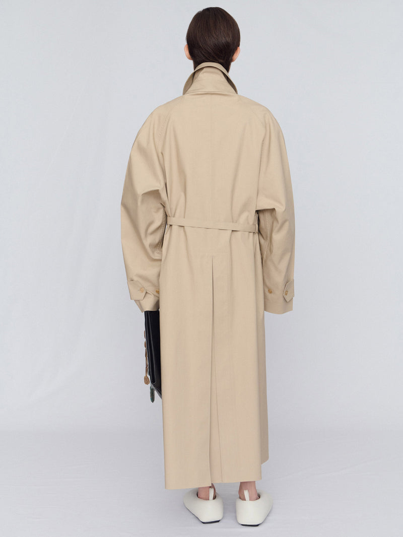 Trench coat in rainproof cotton