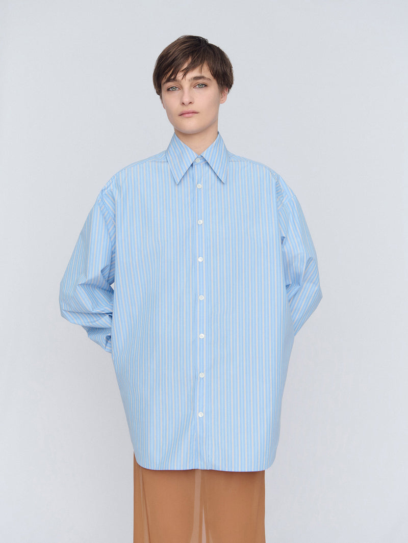 Men's shirt in stripe poplin