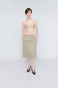 Pull-on skirt in duchesse