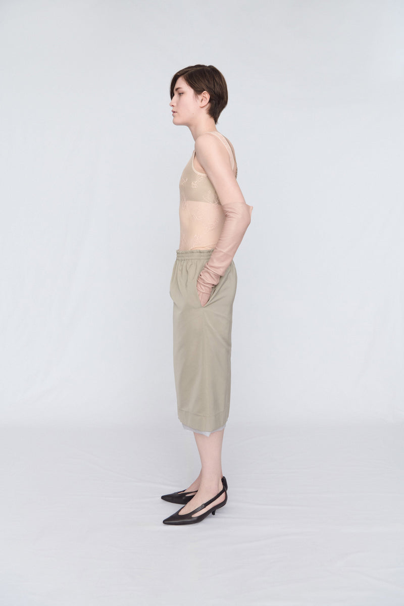 Pull-on skirt in duchesse