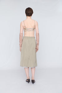 Pull-on skirt in duchesse