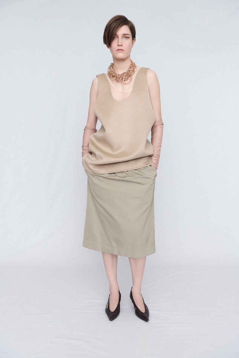 Pull-on skirt in duchesse